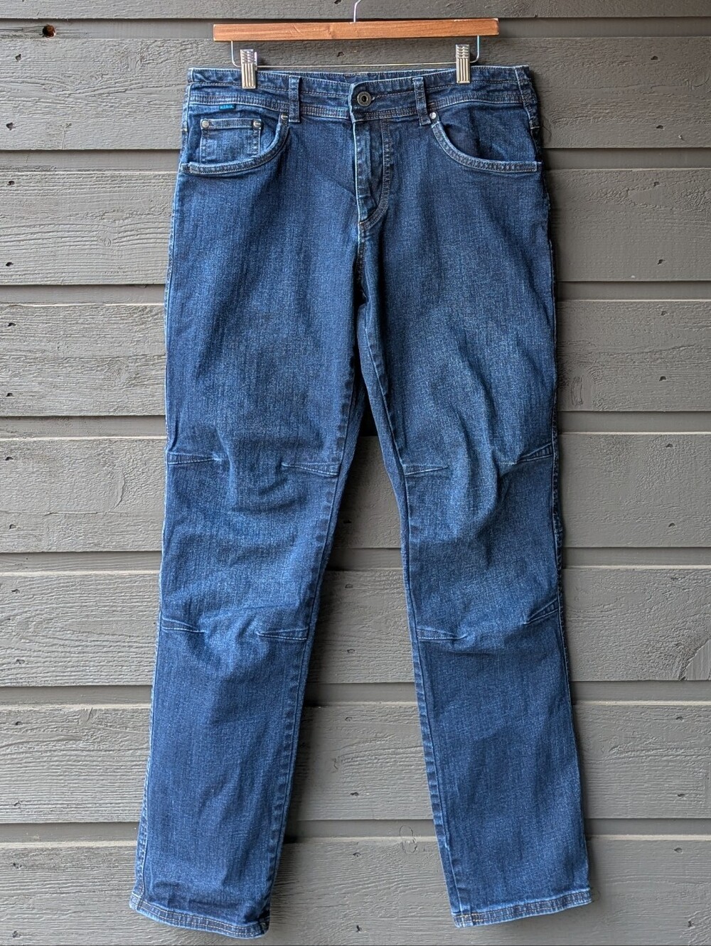 Kuhl Rydr Jeans Size 33 X 32 Dark Blue Stretch Denim